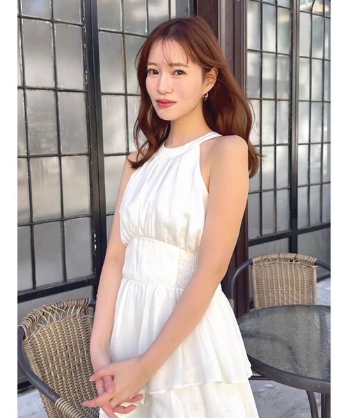 dazzlin（ダズリン）の「アシメフリルリボンシフオンワンピース（ワンピース・レディース・ピンク/アイボリー/ブラック/ブルー・SMALL/MEDIUM）」の17枚目の写真