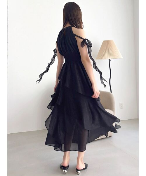 dazzlin（ダズリン）の「アシメフリルリボンシフオンワンピース（ワンピース・レディース・ピンク/アイボリー/ブラック/ブルー・SMALL/MEDIUM）」の20枚目の写真