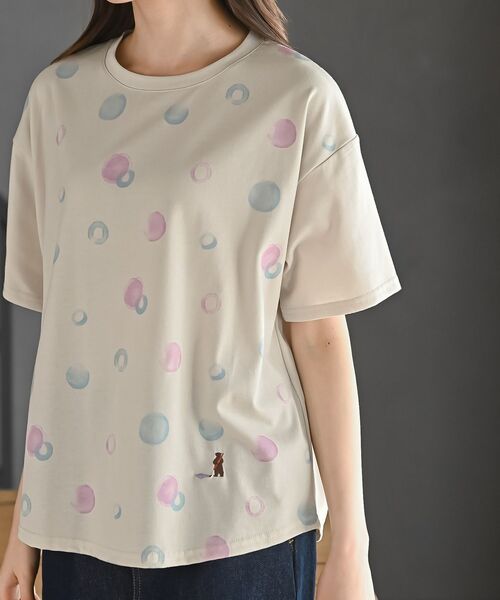 rps（アールピーエス）の「ＦｅｅｌＣｏｏｌドットＴシャツ（Tシャツ/カットソー・レディース・グレイッシュベージュ/オフホワイト/ミント・フリー）」の13枚目の写真