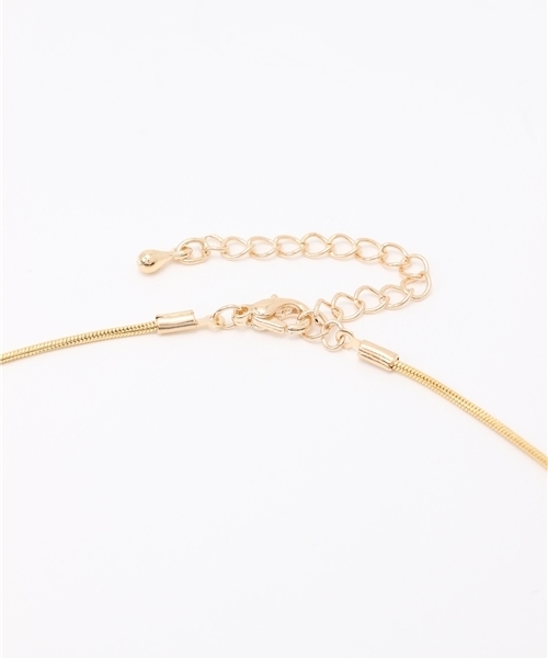 INTERPLANET WINGS（インタープラネットウィング）の「ストーンプレートネックレス（ネックレス・レディース・グレイッシュベージュ/オフホワイト/グリーン・フリー）」の5枚目の写真