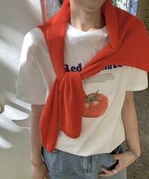 CHUN CHUN NOTES（チュンチュンノーツ）の「26SS/綿100% フルーツ＆ベジタブルプリント半袖Tシャツ（Tシャツ/カットソー）」