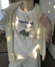 CHUN CHUN NOTES（チュンチュンノーツ）の「26SS/綿100% フルーツ＆ベジタブルプリント半袖Tシャツ（Tシャツ/カットソー）」