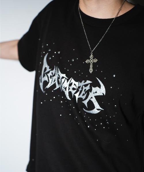 centimeter（センチメーター）の「Tribal logo glitter tee（Tシャツ/カットソー・メンズ・ブラック/ネイビー/ホワイト・MEDIUM/SMALL）」の6枚目の写真