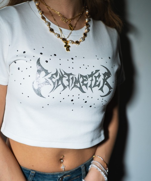 centimeter（センチメーター）の「Tribal logo glitter tee（Tシャツ/カットソー・メンズ・ブラック/ネイビー/ホワイト・MEDIUM/SMALL）」の9枚目の写真
