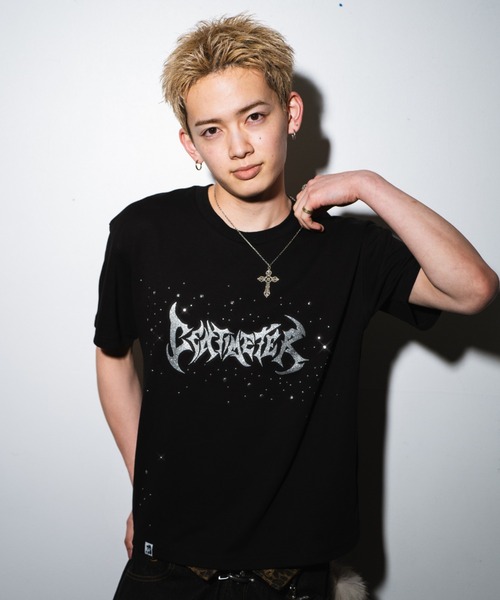 centimeter（センチメーター）の「Tribal logo glitter tee（Tシャツ/カットソー・メンズ・ブラック/ネイビー/ホワイト・MEDIUM/SMALL）」の5枚目の写真