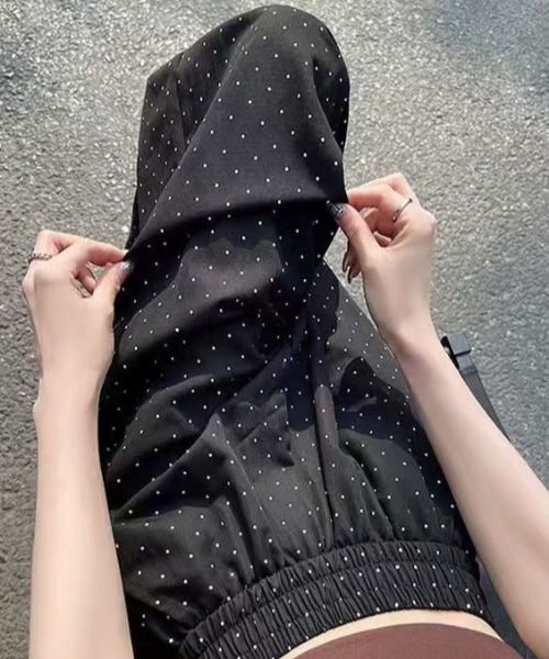 SHEPP(シープ)の「【選べる5色展開】ドット柄裾レース ワイドイージーパンツ(その他パンツ・レディース・サックスブルー/アイボリー/ブラック/イエロー/ネイビー・M/S)」の16枚目の写真