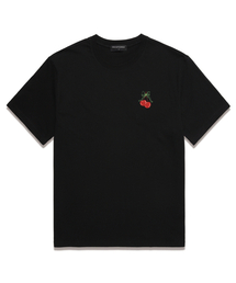 WISSY（ウィッシー）の「チェリーリボン 半袖Tシャツ (WS031) ブラック（Tシャツ/カットソー）」