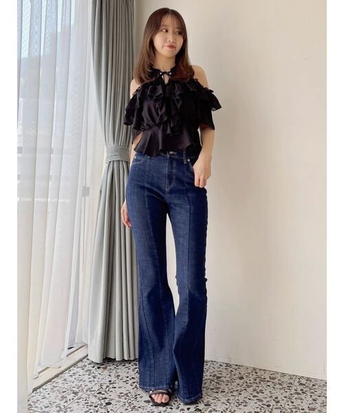 dazzlin(ダズリン)の「シフォンフリルカタアキペプラムブラウス(シャツ/ブラウス・レディース・ブラック/アイボリー/その他1・FREE)」の13枚目の写真