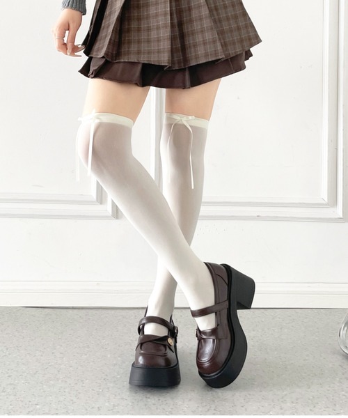 Shoes in Closet(シューズインクローゼット)の「+8.0㎝ 軽量 厚底 スクエアトゥ コイン アクセント メリージェーン ローファー パンプス 485(ローファー・レディース・ブラック/ダークブラウン・S/M/L/LL)」の13枚目の写真