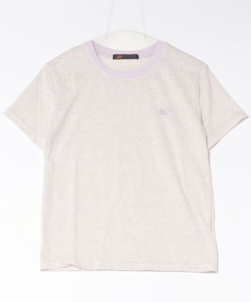POLOCHAMPS（ポロチャンプス）の「【POLOCHAMPS】ポロチャンプス/ボーダー刺繍Tシャツ（Tシャツ/カットソー・レディース・グレー/パープル/ピンク・FREE）」の12枚目の写真