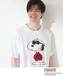 PEANUTS / ピーナッツ スヌーピー さがら刺繍 半袖Tシャツ