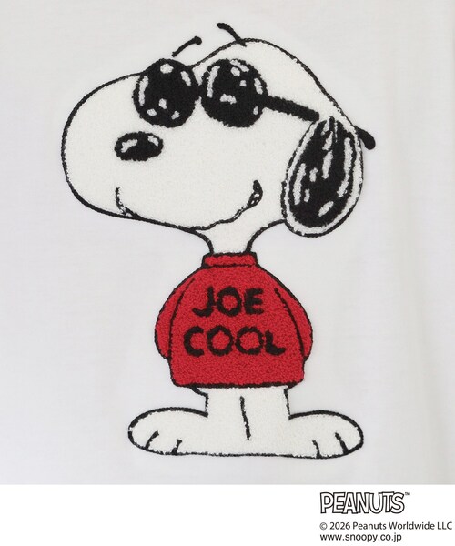 THE SHOP TK (ザ ショップ ティーケー )の「PEANUTS / ピーナッツ スヌーピー さがら刺繍 半袖Tシャツ(Tシャツ/カットソー・メンズ・ホワイト系8/ホワイト系6・04/02/03)」の6枚目の写真