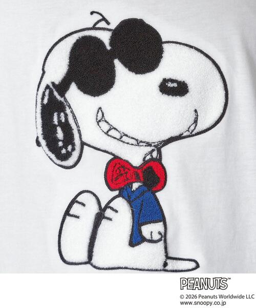 THE SHOP TK (ザ ショップ ティーケー )の「PEANUTS / ピーナッツ スヌーピー さがら刺繍 半袖Tシャツ(Tシャツ/カットソー・メンズ・ホワイト系8/ホワイト系6・04/02/03)」の10枚目の写真