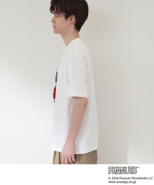 THE SHOP TK (ザ ショップ ティーケー )の「PEANUTS / ピーナッツ スヌーピー さがら刺繍 半袖Tシャツ(Tシャツ/カットソー・メンズ・ホワイト系8/ホワイト系6・04/02/03)」の12枚目の写真