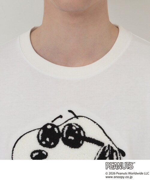 THE SHOP TK (ザ ショップ ティーケー )の「PEANUTS / ピーナッツ スヌーピー さがら刺繍 半袖Tシャツ(Tシャツ/カットソー・メンズ・ホワイト系8/ホワイト系6・04/02/03)」の14枚目の写真