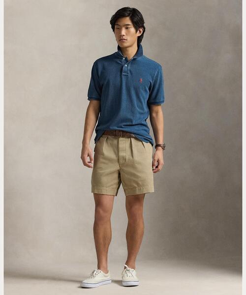POLO RALPH LAUREN(ポロ ラルフ ローレン)の「クラシック フィット インディゴ メッシュ ポロシャツ(ポロシャツ・メンズ・ブルー・S/M/L/XL/XS/XXL)」の6枚目の写真