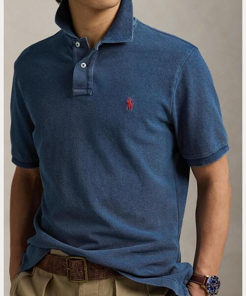 POLO RALPH LAUREN(ポロ ラルフ ローレン)の「クラシック フィット インディゴ メッシュ ポロシャツ(ポロシャツ・メンズ・ブルー・S/M/L/XL/XS/XXL)」の4枚目の写真