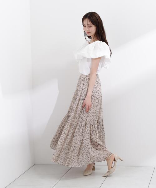 PROPORTION BODY DRESSING(プロポーションボディドレッシング)の「【中川紅葉さん着用】小花プリーツロングスカート / 1216120503(スカート・レディース・ブラック/ホワイト系その他・SMALL/MEDIUM/P/S)」の14枚目の写真