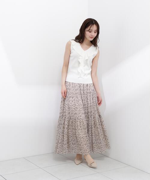 PROPORTION BODY DRESSING(プロポーションボディドレッシング)の「【中川紅葉さん着用】小花プリーツロングスカート / 1216120503(スカート・レディース・ブラック/ホワイト系その他・SMALL/MEDIUM/P/S)」の17枚目の写真