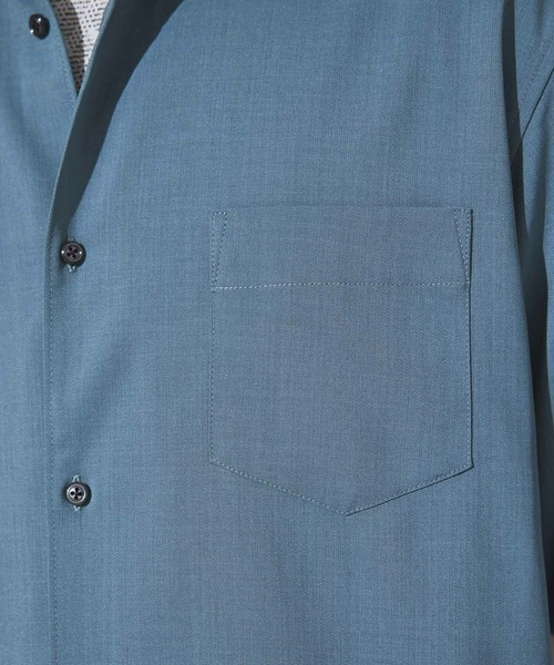 Nowadays by MEN'S BIGI(ナウアデイズバイメンズビギ)の「ストレッチカチオン七分袖シャツ(シャツ/ブラウス・メンズ・ライトブルー/ネイビー/ベージュ/ブルー/ブラウン・04/03/02)」の19枚目の写真