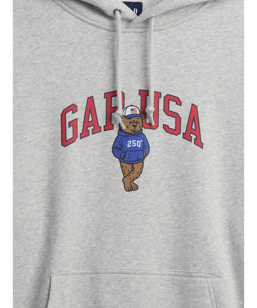 GAP(ギャップ)の「ヴィンテージソフト オーバーサイズ アメリカーナ GAPロゴパーカー(スウェット・メンズ・ライトグレー/ブルー/レッド・XS/S/M/L/XL)」の10枚目の写真