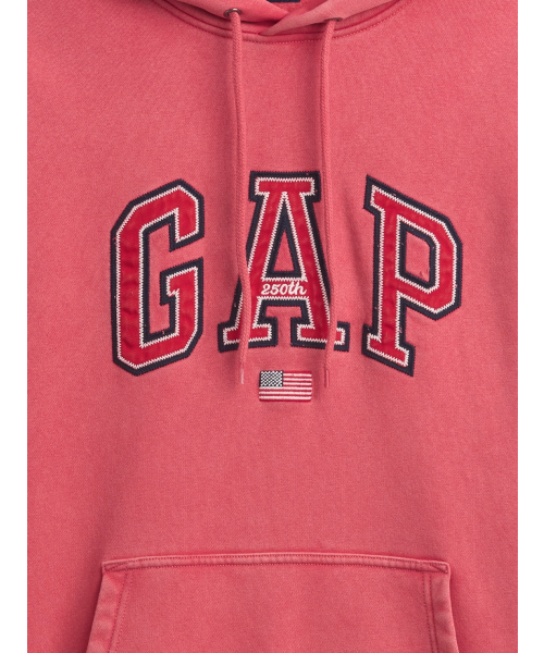 GAP(ギャップ)の「ヴィンテージソフト オーバーサイズ アメリカーナ GAPロゴパーカー(スウェット・メンズ・ライトグレー/ブルー/レッド・XS/S/M/L/XL)」の11枚目の写真