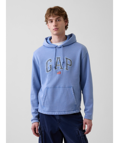 GAP(ギャップ)の「ヴィンテージソフト オーバーサイズ アメリカーナ GAPロゴパーカー(スウェット・メンズ・ライトグレー/ブルー/レッド・XS/S/M/L/XL)」の18枚目の写真