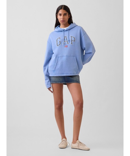GAP(ギャップ)の「ヴィンテージソフト オーバーサイズ アメリカーナ GAPロゴパーカー(スウェット・メンズ・ライトグレー/ブルー/レッド・XS/S/M/L/XL)」の19枚目の写真