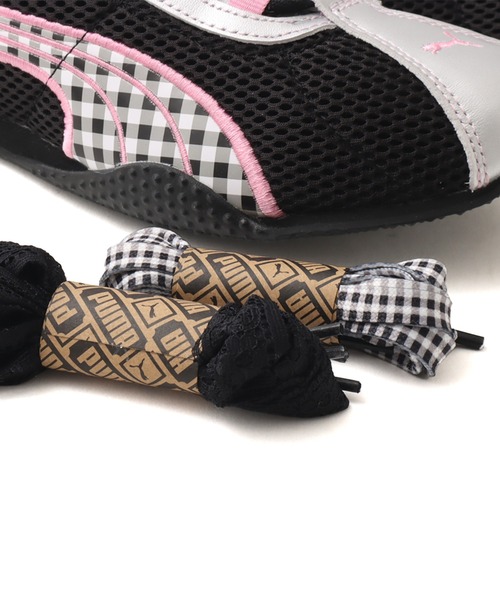 PUMA（プーマ）の「PUMA H-STREET ATMOS PINK PICNIC / プーマ H-ストリート アトモスピンク ピクニック【SP】（スニーカー・レディース・ブラック×シルバー・25.0cm/24.5cm/24.0cm/23.5cm/23.0cm/22.5cm）」の5枚目の写真