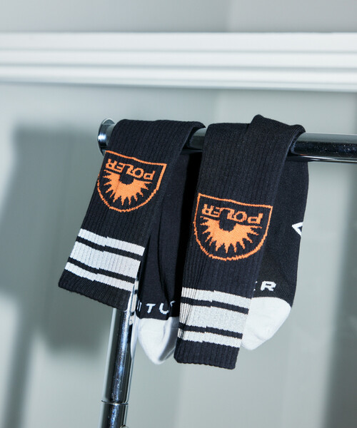 POLeR(ポーラー)の「POLeR × FREAK'S STORE/ポーラー × フリークスストア 別注 Response Socks(ソックス/靴下・メンズ・ホワイト/ブラック・ONE SIZE)」の4枚目の写真