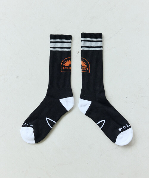 POLeR(ポーラー)の「POLeR × FREAK'S STORE/ポーラー × フリークスストア 別注 Response Socks(ソックス/靴下・メンズ・ホワイト/ブラック・ONE SIZE)」の5枚目の写真
