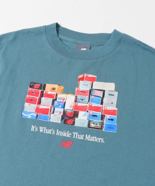 NEW BALANCE(ニューバランス)の「NEW BALANCE ボックスTシャツ(Tシャツ/カットソー・レディース・ブラック/グリーン/ライトグレー・SMALL)」の7枚目の写真