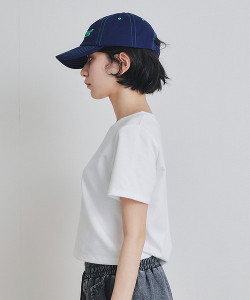 REDYAZEL(レディアゼル)の「Azely コンパクトTシャツ(Tシャツ/カットソー・レディース・レッド/オフホワイト/ブラック・FREE)」の14枚目の写真