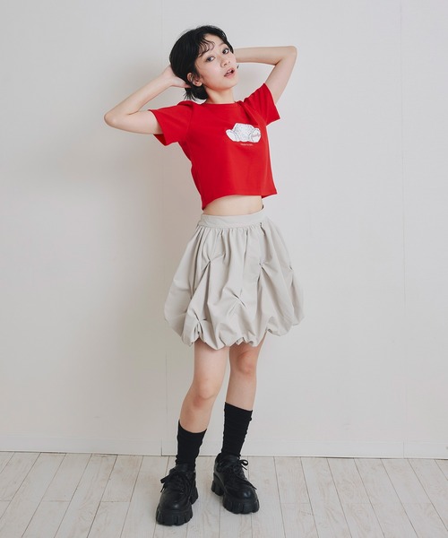REDYAZEL(レディアゼル)の「Azely コンパクトTシャツ(Tシャツ/カットソー・レディース・レッド/オフホワイト/ブラック・FREE)」の20枚目の写真