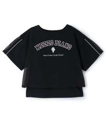 セール】グラデーションメッシュ レイヤード半袖Tシャツ（Tシャツ 