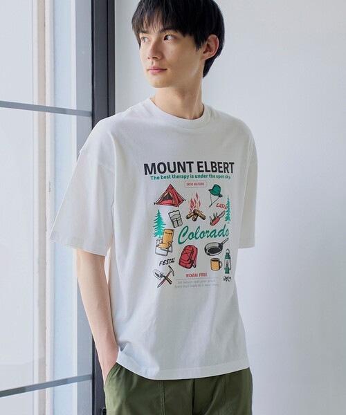 coen(コーエン)の「グラフィックプリントTシャツ(Tシャツ/カットソー・メンズ・ライトグレー/ブラック/その他1/ホワイト・S/XL/M/L)」の2枚目の写真