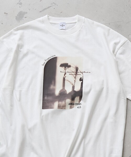 coen(コーエン)の「グラフィックプリントTシャツ(Tシャツ/カットソー・メンズ・ライトグレー/ブラック/その他1/ホワイト・S/XL/M/L)」の6枚目の写真