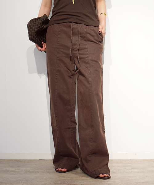 AP STUDIO(エーピーストゥディオ)の「【ASHER/アッシャー】BONNIE PANTS(スウェットパンツ・レディース・ベージュ/カーキ/ブラウン・38/36)」の2枚目の写真
