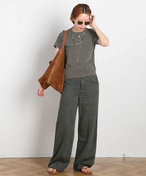 AP STUDIO(エーピーストゥディオ)の「【ASHER/アッシャー】BONNIE PANTS(スウェットパンツ・レディース・ベージュ/カーキ/ブラウン・38/36)」の6枚目の写真