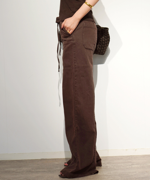 AP STUDIO(エーピーストゥディオ)の「【ASHER/アッシャー】BONNIE PANTS(スウェットパンツ・レディース・ベージュ/カーキ/ブラウン・38/36)」の9枚目の写真