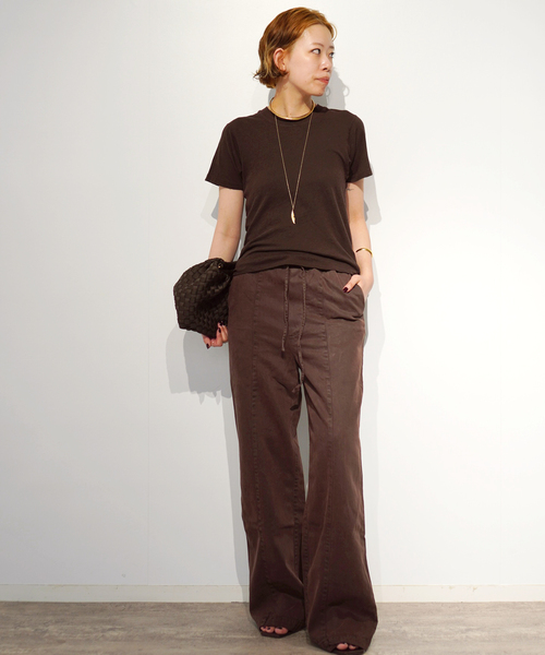AP STUDIO(エーピーストゥディオ)の「【ASHER/アッシャー】BONNIE PANTS(スウェットパンツ・レディース・ベージュ/カーキ/ブラウン・38/36)」の11枚目の写真