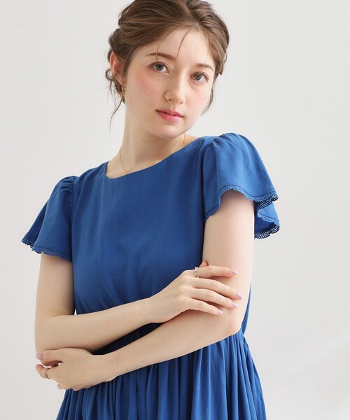 couture brooch(クチュールブローチ)の「【洗える】バックリボンOP(ワンピース・レディース・ブルー系その他/レッド系/ブラウン系その他・42/40/38/36)」の19枚目の写真