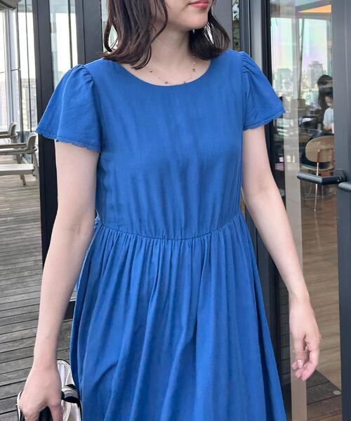 couture brooch(クチュールブローチ)の「【洗える】バックリボンOP(ワンピース・レディース・ブルー系その他/レッド系/ブラウン系その他・42/40/38/36)」の10枚目の写真