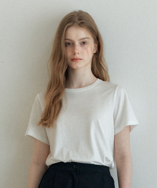 YUPPE(ヨッペ)の「ベーシックテンセルTシャツ_ホワイト(Tシャツ/カットソー・レディース・その他・SMALL/MEDIUM)」の2枚目の写真