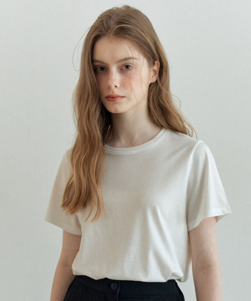 YUPPE(ヨッペ)の「ベーシックテンセルTシャツ_ホワイト(Tシャツ/カットソー・レディース・その他・SMALL/MEDIUM)」の3枚目の写真