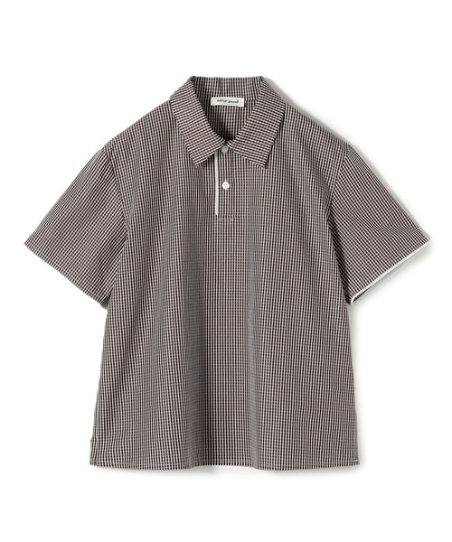 edition pourell(エディションプレル)の「edition pourell コットン ギンガムチェックシャツ(シャツ/ブラウス・レディース・レッド系その他/ネイビー/ブラウン系その他・34/36)」の1枚目の写真