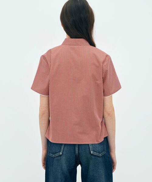 edition pourell(エディションプレル)の「edition pourell コットン ギンガムチェックシャツ(シャツ/ブラウス・レディース・レッド系その他/ネイビー/ブラウン系その他・34/36)」の6枚目の写真