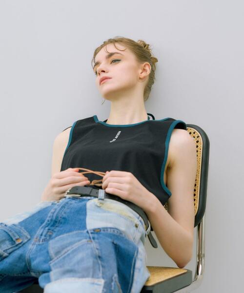 THE GOODLAND MARKET（ザグッドランドマーケット）の「ザ グッドランド マーケット　GOOD LOOSE TANK（タンクトップ・メンズ・ホワイト/ブラック・2/1）」の3枚目の写真