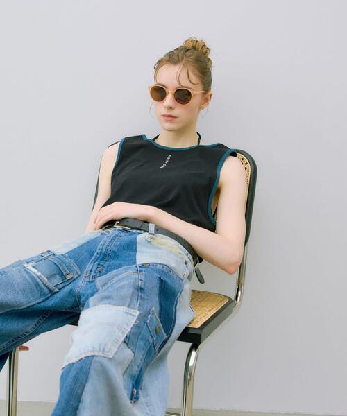 THE GOODLAND MARKET（ザグッドランドマーケット）の「ザ グッドランド マーケット　GOOD LOOSE TANK（タンクトップ・メンズ・ホワイト/ブラック・2/1）」の4枚目の写真