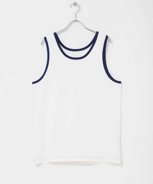 THE GOODLAND MARKET（ザグッドランドマーケット）の「ザ グッドランド マーケット　GOOD LOOSE TANK（タンクトップ・メンズ・ホワイト/ブラック・2/1）」の10枚目の写真